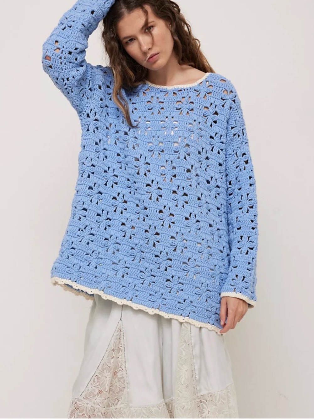 Free people rue crochet tunic size large
